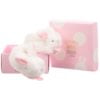 Bonbon Bunny Rattle Booties, Pink, 0-6 mths