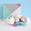 Toopi Puppy Rattle Booties, Brown & White, 6-12 mths - Image 2
