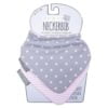 Polka Dot Pink & Pink Stripes, Reversible Dribble Bibs, Twin Pack - Image 5